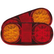 LED Tail Lights Pair - Oval with Plate